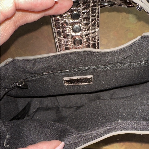 Metallic Purse Silver/Brown - Picture 2 of 4